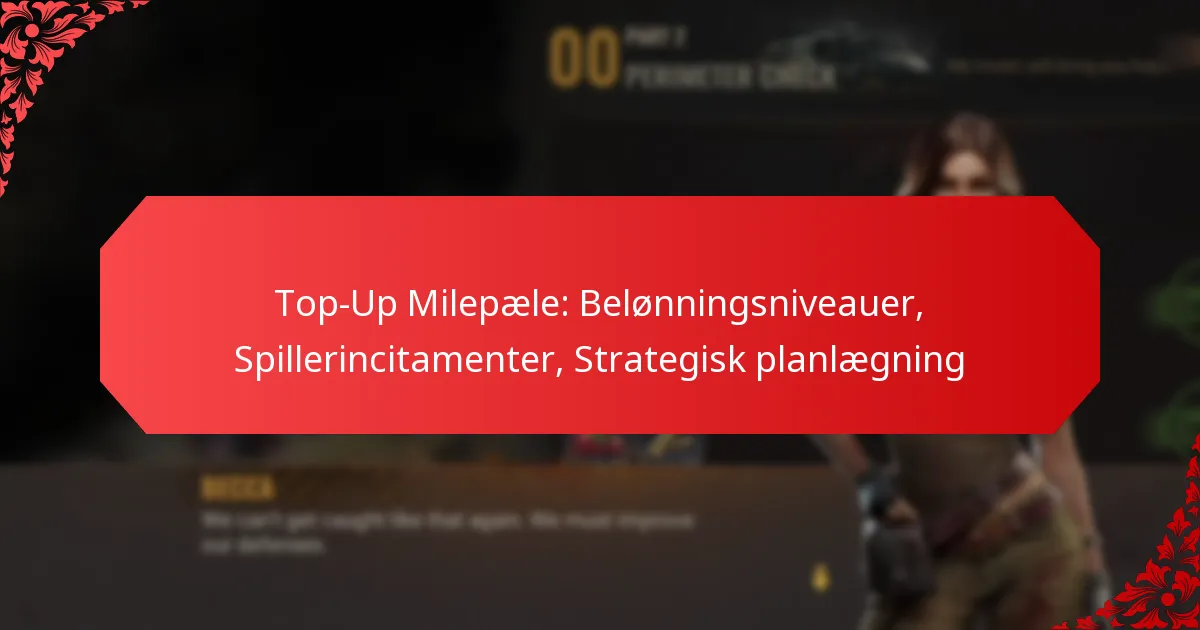 Top-Up Milepæle: Belønningsniveauer, Spillerincitamenter, Strategisk planlægning