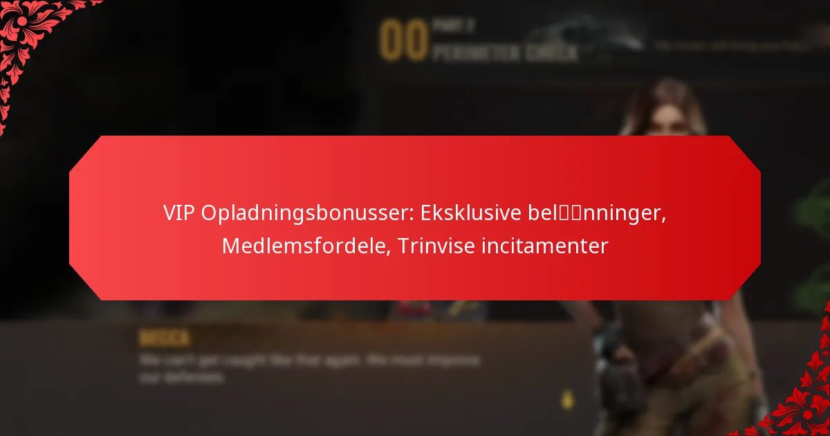 VIP Opladningsbonusser: Eksklusive belønninger, Medlemsfordele, Trinvise incitamenter